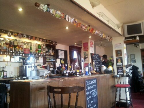 The bar in the Mount Pleasant in Cwmbran