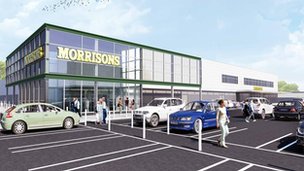 An artist's impression of what Morrisons in Cwmbran will look like
