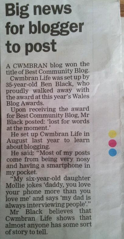 South Wales Argus blog story