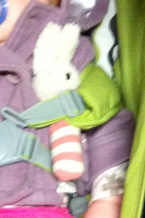 The toy rabbit that went missing in Cwmbran Shopping yesterday