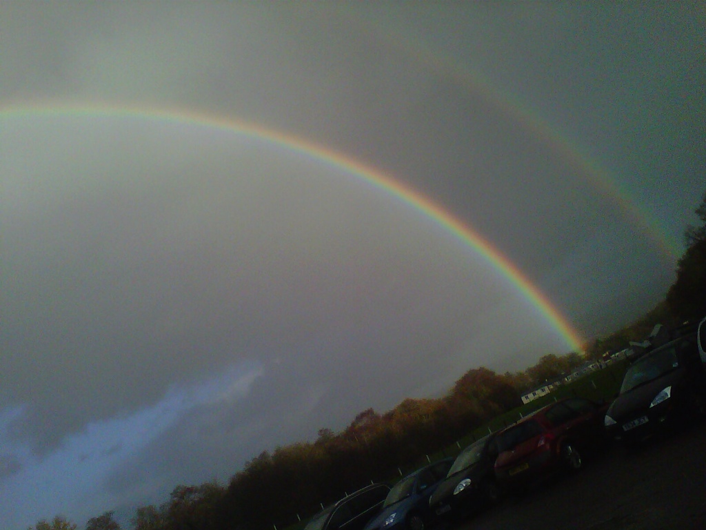 A double rainbow over Cwmbran today