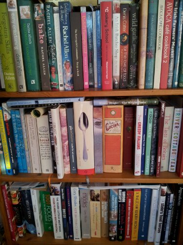 I counted over 200 cookery books on  Bill's bookcase