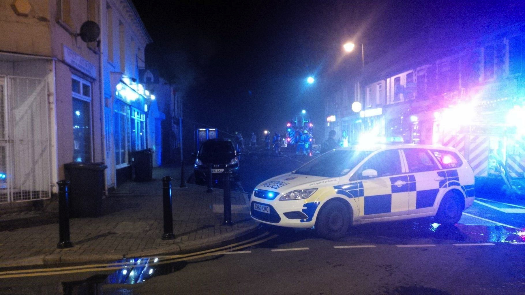 Fire at the Pontnewydd Inn in Cwmbran