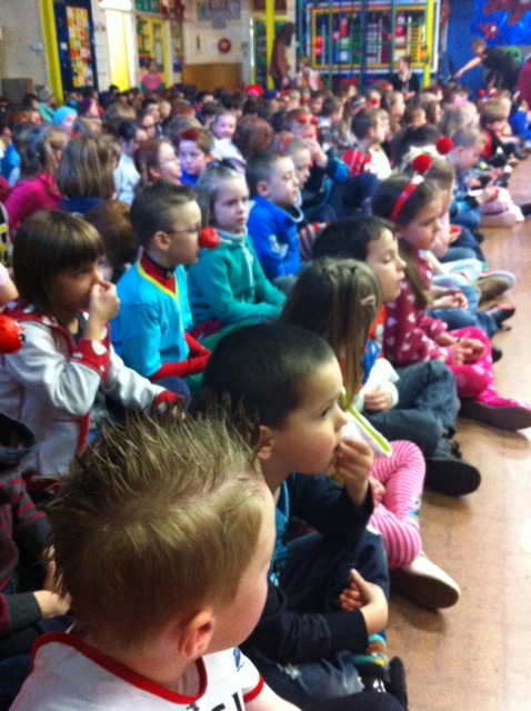 A Red Nose Day assembly