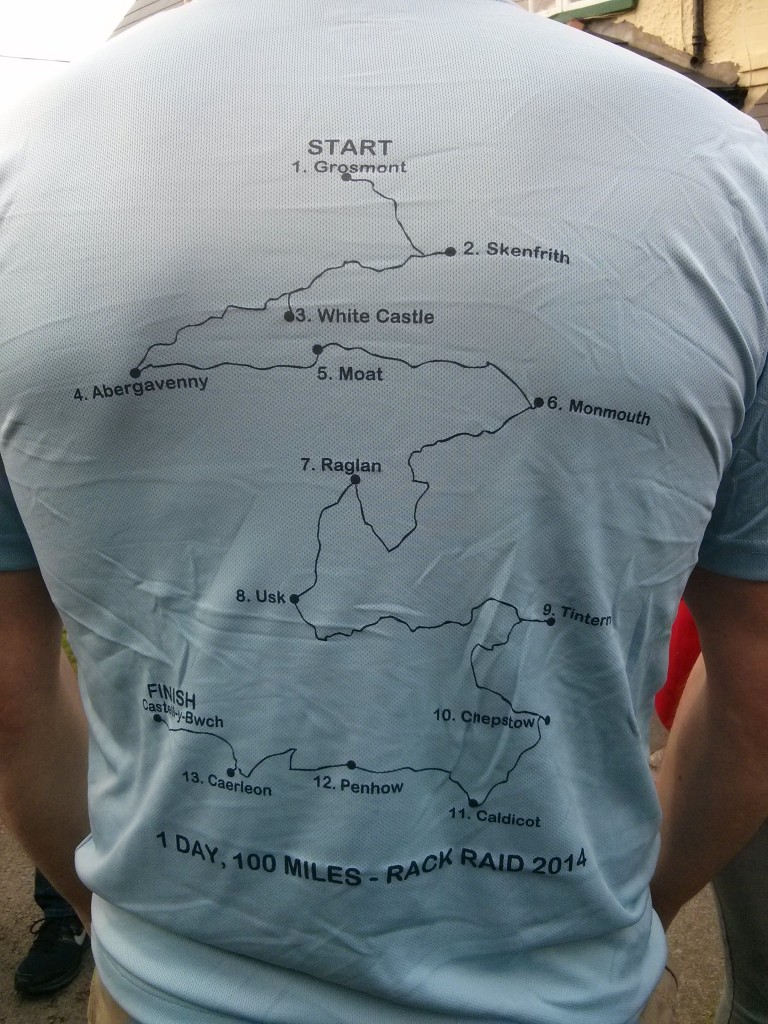 Every runner was given a t-shirt with the route on back