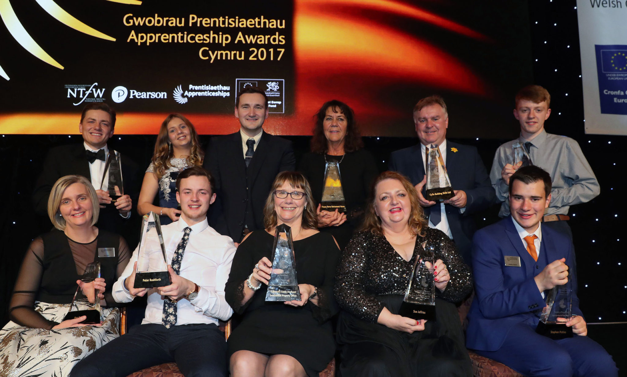 Winners from Apprenticeship Awards Cymru 2017