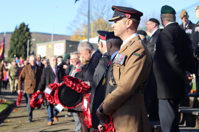 Soldiers at a Remembrance Day parade