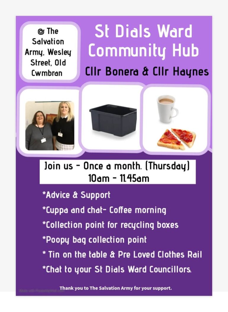 a poster for a community hub