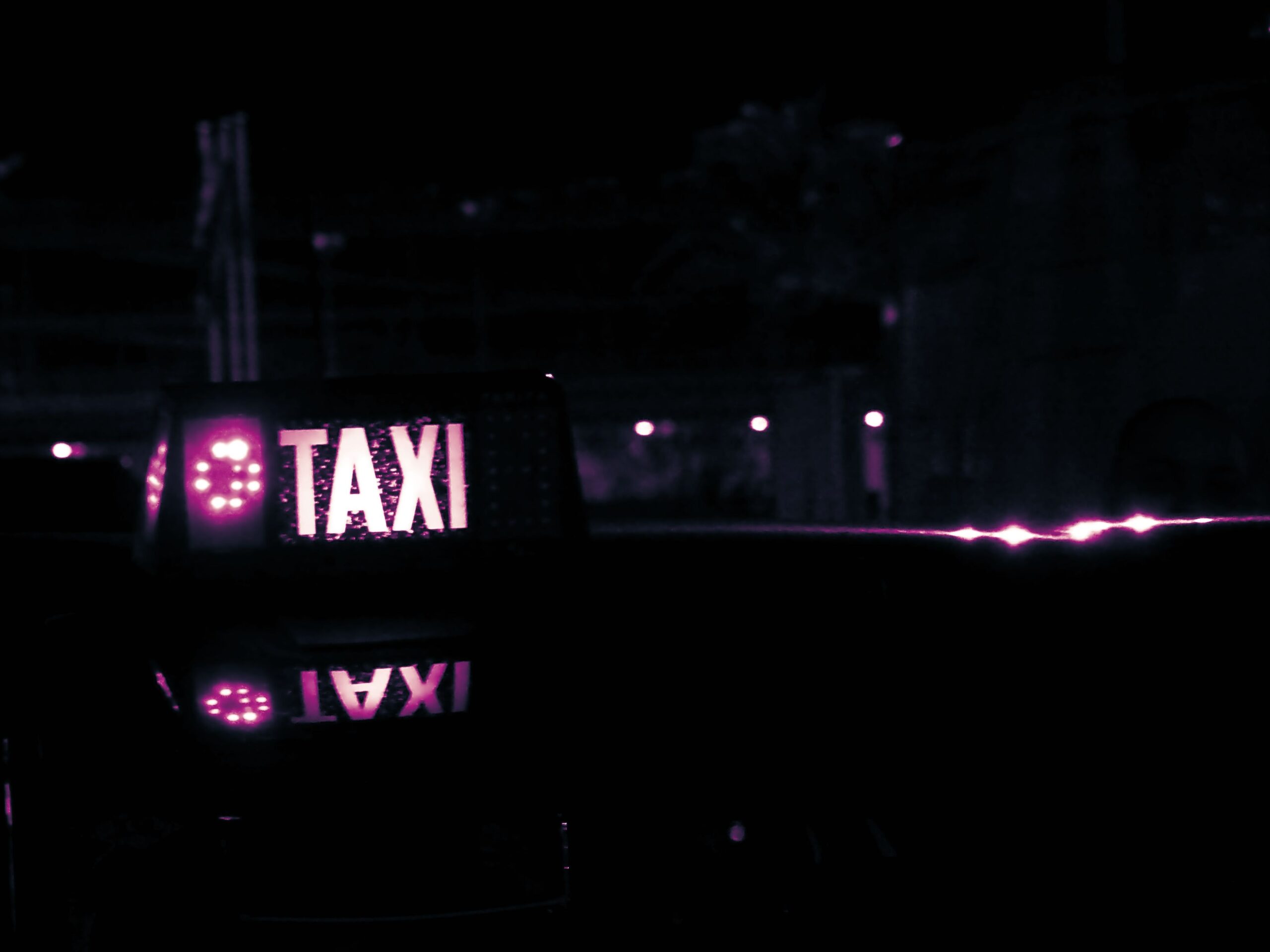 illuminated taxi sign