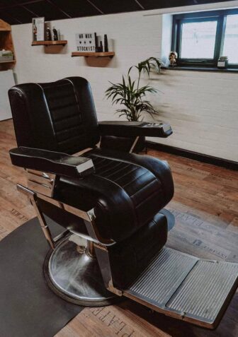 a barber's chair