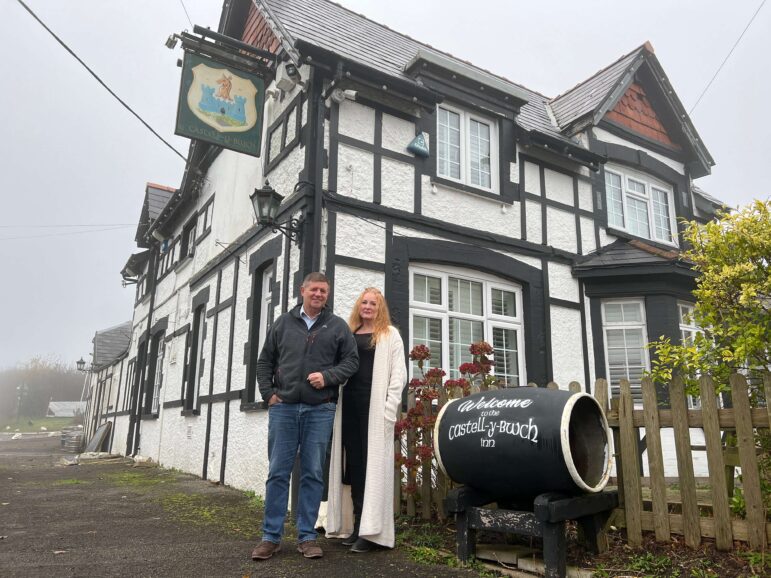 Gary and Karen Bulmer, the owners of the Castell Y Bwch