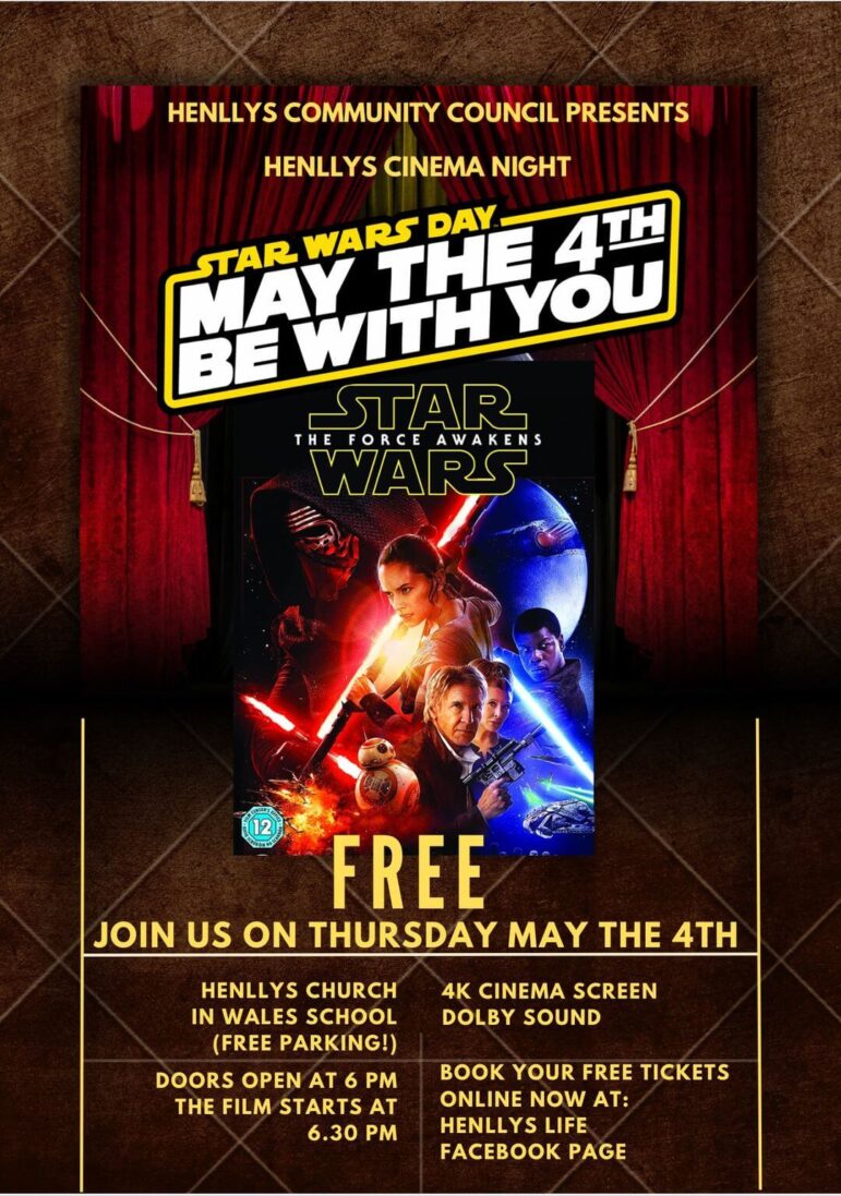 a poster for a cinema screening of Star Wars