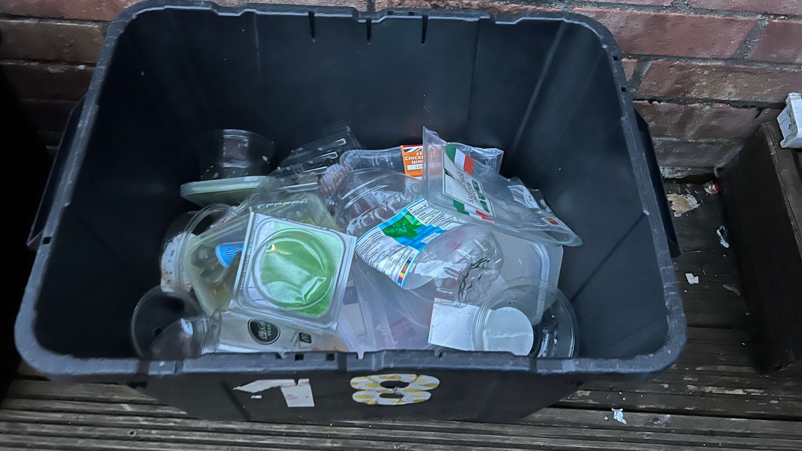 a black box of plastic recycling