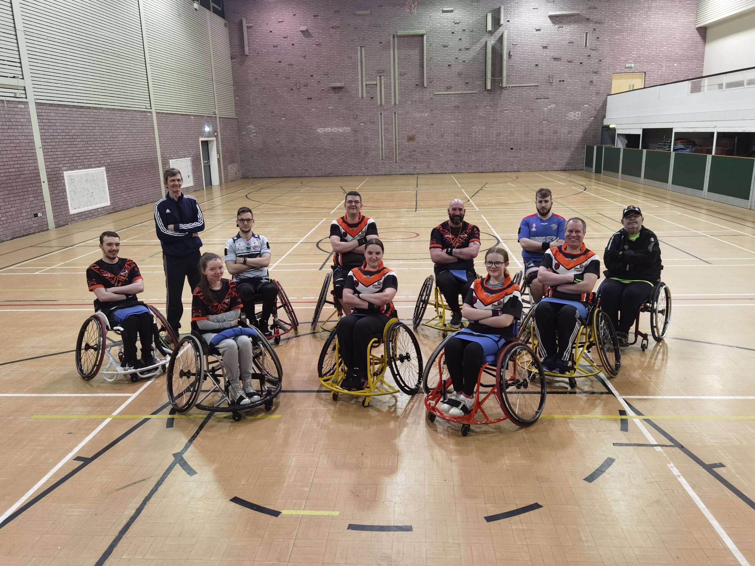a wheelchair rugby team