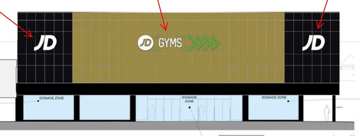 artist's impression of outside of a gym