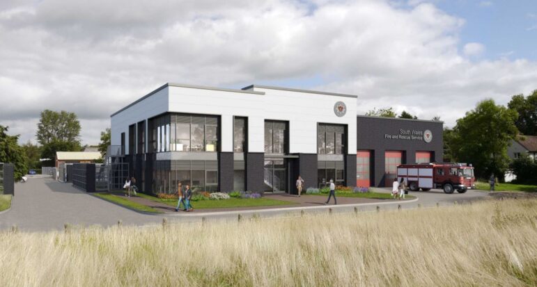 artist's impression of a fire station