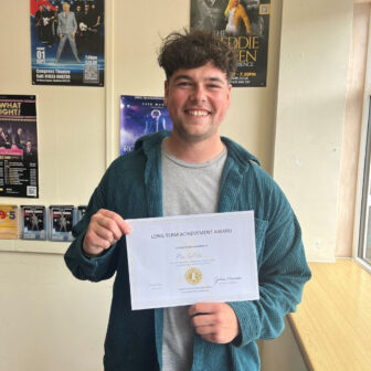 Max Griffiths holds a certificate
