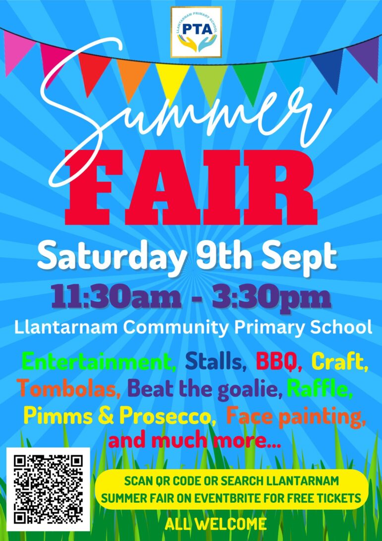 a poster about a school summer fete