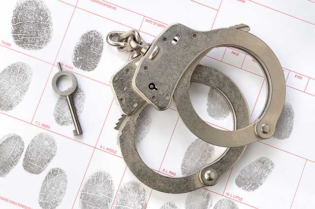 a pair of handcuffs
