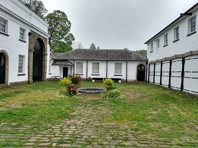 The former stables facing the courtyard at Torfaen Museum, Pontypool has been renovated