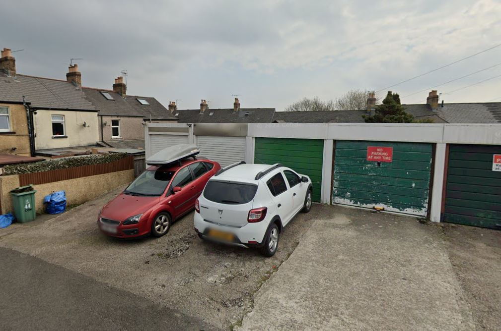 a row of garages