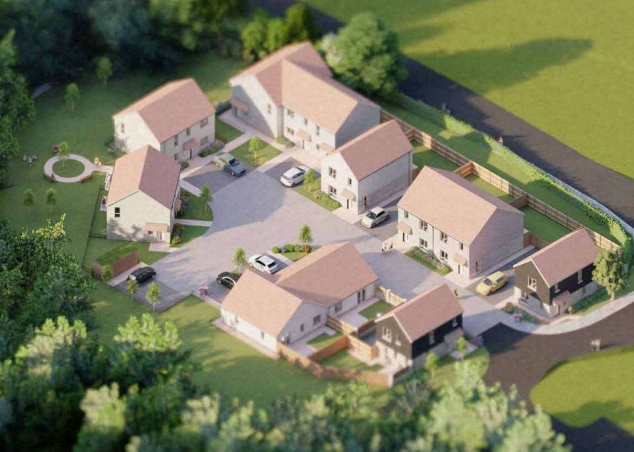 an artist's impression from above of a new housing development