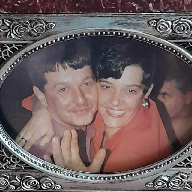 Carl and Vikki in a photo taken 27 years ago when they first met