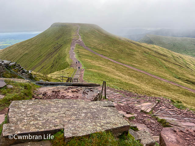 The view from Corn Du to Peny y Fan