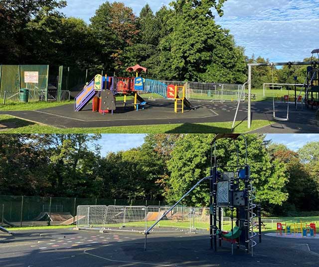 The play area in Pontypool Park