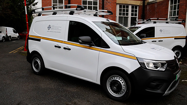 One of Aneurin Bevan University Health Board's new electric vans