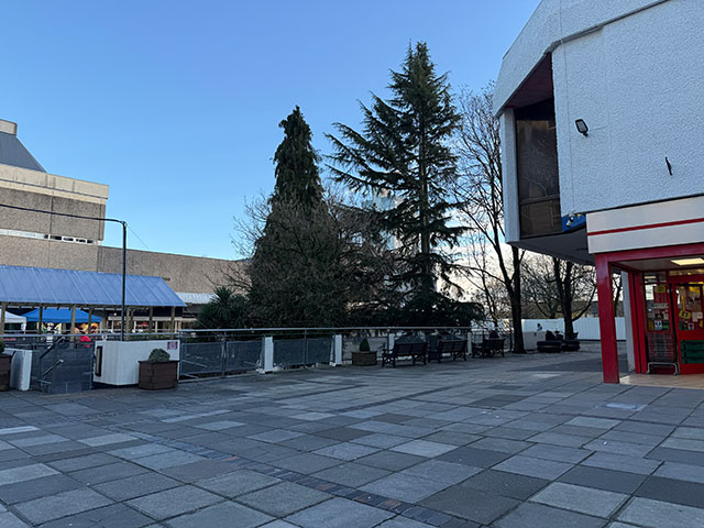 a square in a town centre