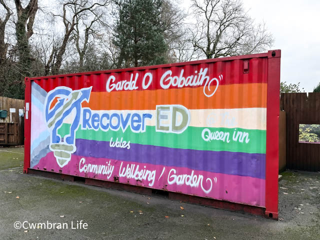 The shipping container for RecoverED Wales in Upper Cwmbran