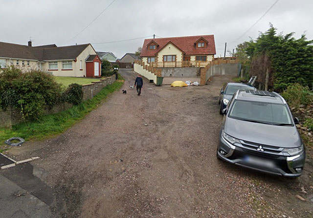 This lane, at Church Road in Talywain, near Pontypool, would be used to access a proposed transit site for two caravans