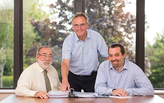 Hugh Green with partners Nick Park and Ed Gooderham