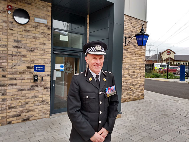 Gwent Police chief constable Mark Hobrough pictured at the Abergavenny police base.