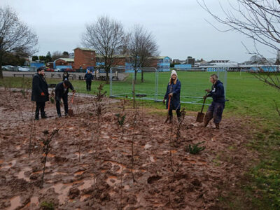 ‘Tiny forest’ planted in memory of Cwmbran headteacher