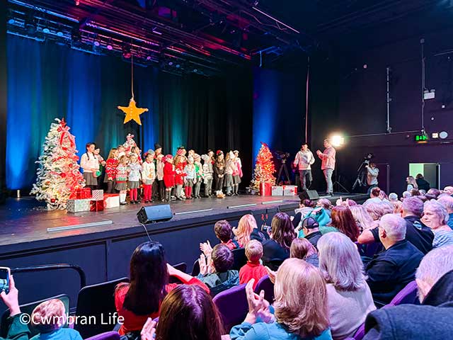 The Ysgol Gymraeg Cwmbrȃn in the Congress Theatre