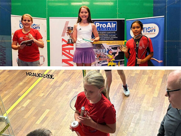 Llanyrafon Primary School pupils interview squash player Elsie Griffiths