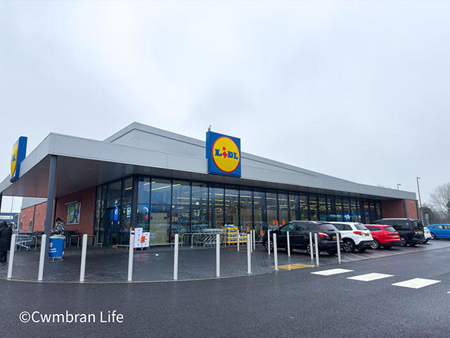 the car park of a lidl supermarket