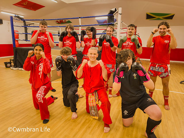 Members of MSA Cwmbran Muay Thai