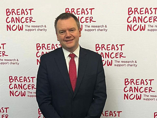 Nick Thomas-Symonds at a Breast Cancer Now charity awareness event