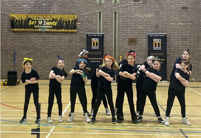 A team at the Torfaen dance event