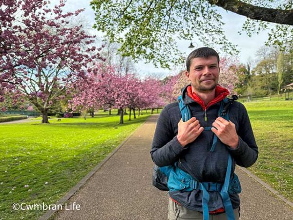 Lands End to John O’Groats walker stops in Pontypool Park