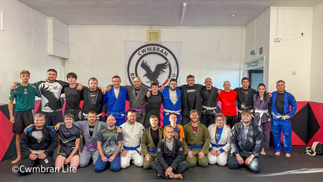 Member of Cwmbran Brazilian Jiu-Jitsu club in their new home in Pontnewydd