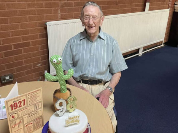Cwmbran man celebrates 98th birthday with game of bowls