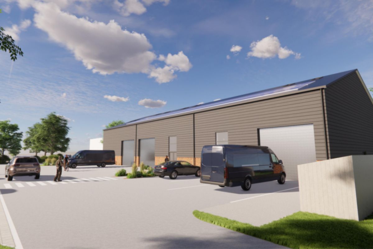 A view of how the proposed industrial units could have looked.