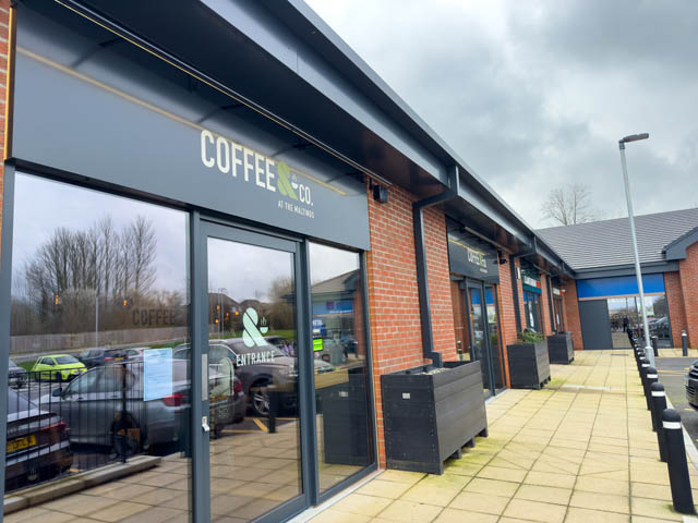the entrance to a cafe called Coffee & Co at The Maltings