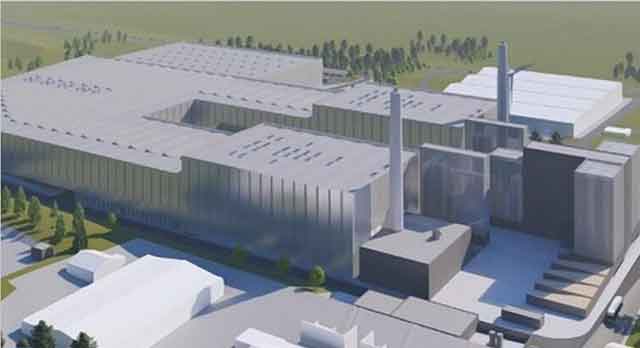 an artist's impression of a factory
