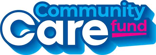a logo with the text- Community Care Fund