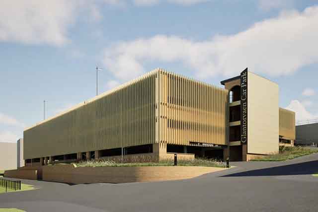 an artist's impression of a multi-storey car park